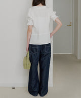 【GIUNON】wide stitch adjustable denim / ワイドステッチアジャスタブルデニム