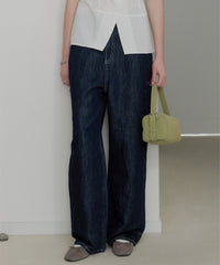 【GIUNON】wide stitch adjustable denim / ワイドステッチアジャスタブルデニム