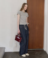 【GIUNON】wide stitch adjustable denim / ワイドステッチアジャスタブルデニム