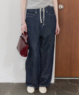 【GIUNON】wide stitch adjustable denim / ワイドステッチアジャスタブルデニム