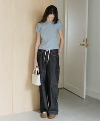 【GIUNON】wide stitch adjustable denim / ワイドステッチアジャスタブルデニム