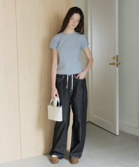 【GIUNON】wide stitch adjustable denim / ワイドステッチアジャスタブルデニム