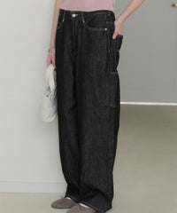 【GIUNON】wide stitch adjustable denim / ワイドステッチアジャスタブルデニム