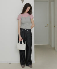 【GIUNON】wide stitch adjustable denim / ワイドステッチアジャスタブルデニム