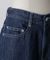 【GIUNON】wide stitch adjustable denim / ワイドステッチアジャスタブルデニム