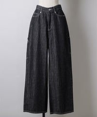 【GIUNON】wide stitch adjustable denim / ワイドステッチアジャスタブルデニム