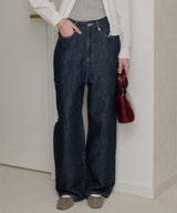 【GIUNON】wide stitch adjustable denim / ワイドステッチアジャスタブルデニム