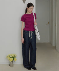 【GIUNON】wide stitch adjustable denim / ワイドステッチアジャスタブルデニム