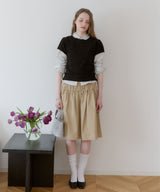【GIUNON】round collar stripe shirt / ラウンドカラーストライプシャツ