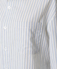 【GIUNON】round collar stripe shirt / ラウンドカラーストライプシャツ