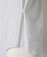 【GIUNON】round collar stripe shirt / ラウンドカラーストライプシャツ