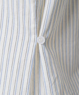 【GIUNON】round collar stripe shirt / ラウンドカラーストライプシャツ