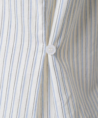 【GIUNON】round collar stripe shirt / ラウンドカラーストライプシャツ