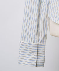 【GIUNON】round collar stripe shirt / ラウンドカラーストライプシャツ