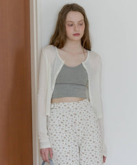 【GIUNON】scallop sheer cardigan / スカラップシアーカーディガン
