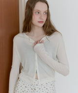 【GIUNON】scallop sheer cardigan / スカラップシアーカーディガン