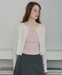 【GIUNON】scallop sheer cardigan / スカラップシアーカーディガン