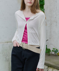 【GIUNON】scallop sheer cardigan / スカラップシアーカーディガン