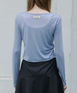 【GIUNON】scallop sheer cardigan / スカラップシアーカーディガン