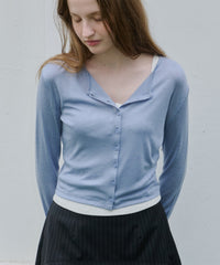 【GIUNON】scallop sheer cardigan / スカラップシアーカーディガン
