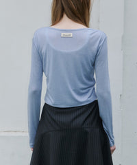 【GIUNON】scallop sheer cardigan / スカラップシアーカーディガン