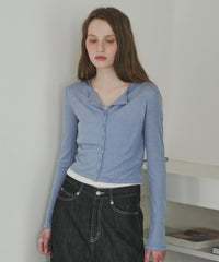 【GIUNON】scallop sheer cardigan / スカラップシアーカーディガン