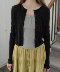 【GIUNON】scallop sheer cardigan / スカラップシアーカーディガン