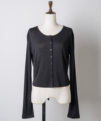 【GIUNON】scallop sheer cardigan / スカラップシアーカーディガン