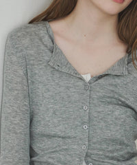 【GIUNON】scallop sheer cardigan / スカラップシアーカーディガン