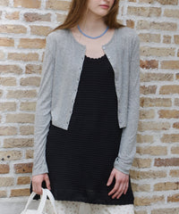 【GIUNON】scallop sheer cardigan / スカラップシアーカーディガン