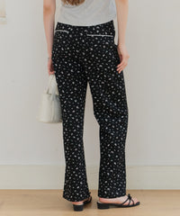 【GIUNON】side belt flower pants / サイドベルトフラワーパンツ