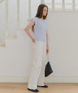 【GIUNON】side belt flower pants / サイドベルトフラワーパンツ