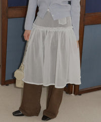 【GIUNON】2way frill sheer skirt / 2wayフリルシアースカート