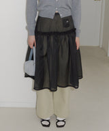【GIUNON】2way frill sheer skirt / 2wayフリルシアースカート