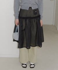 【GIUNON】2way frill sheer skirt / 2wayフリルシアースカート