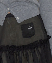 【GIUNON】2way frill sheer skirt / 2wayフリルシアースカート