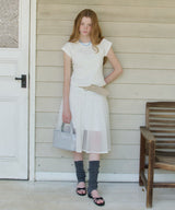 【GIUNON】2way frill sheer skirt / 2wayフリルシアースカート