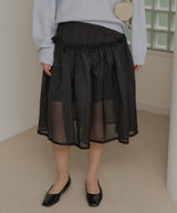 【GIUNON】2way frill sheer skirt / 2wayフリルシアースカート