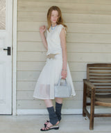 【GIUNON】2way frill sheer skirt / 2wayフリルシアースカート