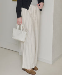 【GIUNON】piping pocket stripe pants / パイピングポケットストライプパンツ