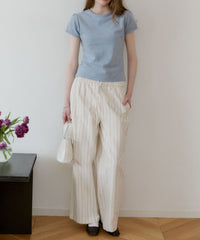 【GIUNON】piping pocket stripe pants / パイピングポケットストライプパンツ