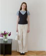 【GIUNON】piping pocket stripe pants / パイピングポケットストライプパンツ