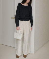 【GIUNON】piping pocket stripe pants / パイピングポケットストライプパンツ