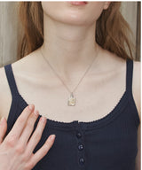 【GIUNON】square motif necklace / スクエアモチーフネックレス
