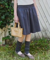 【GIUNON】shirring midi check skirt / シャーリングミディチェックスカート