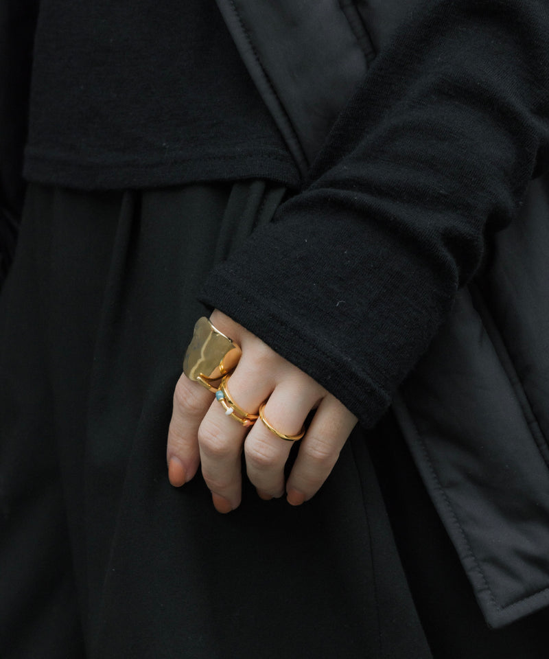 【loni】Benjamin asymmetry ring /アシンメトリーデザインリング