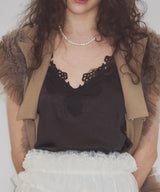 【予約開始待ち】レースモチーフマットサテンキャミ