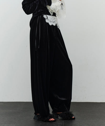 【予約10%OFF】ツータックリラックスベロアパンツ