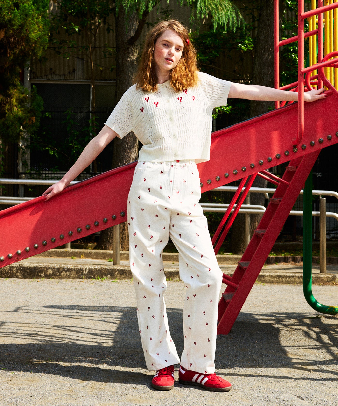 新品 新作アイテム LOB ロブスター総柄 デニム パンツ ホワイト M LOB】ロブスター総柄パンツ – LA BELLE ETUDE online store