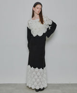 【予約】【TEN by LA BELLE ETUDE】Crochet long knit skirt